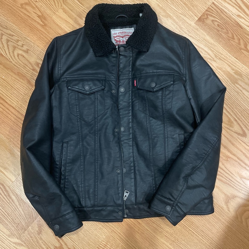Levi's Black Sherpa Lined Jacket